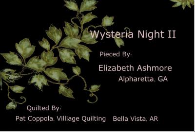 Wisteria Night II (label)